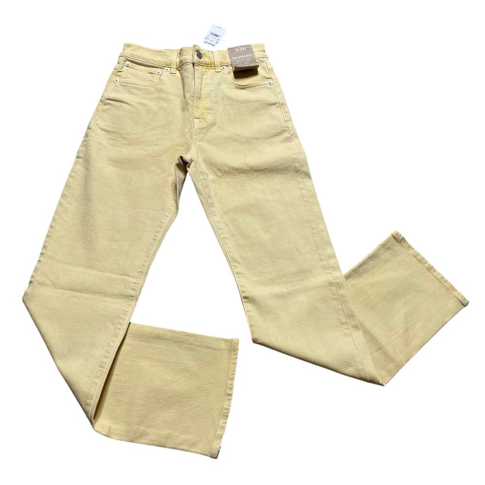 Madewell NWT Butter Yellow 90s Straight Size W 24x30